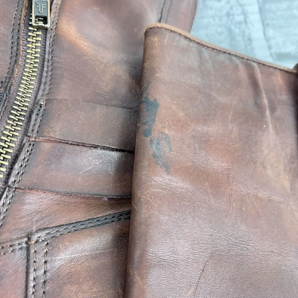 Frye Mellisa Women's Size 7.5 Riding Brown Leather Knotted Tall Boots